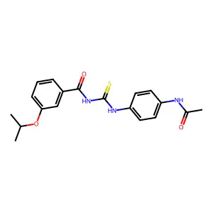 N-[(4-acetamidophenyl)carbamothioyl]-3-propan-2-yloxybenzamide structure