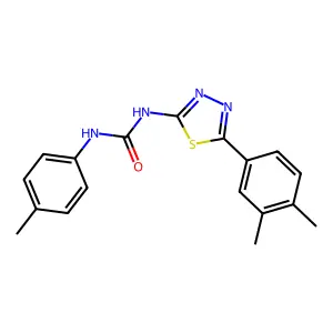 1-[5-(3,4-Dimethylphenyl)-1,3,4-thiadiazol-2-yl]-3-(4-methylphenyl)urea structure