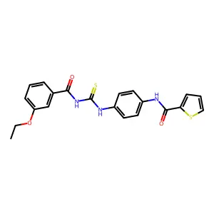 N-[4-[(3-ethoxybenzoyl)carbamothioylamino]phenyl]thiophene-2-carboxamide structure