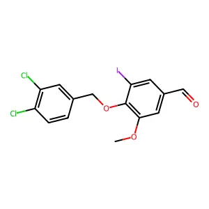 4-[(3,4-Dichlorobenzyl)oxy]-3-iodo-5-methoxybenzaldehyde structure