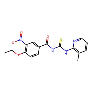 4-ethoxy-N-[(3-methylpyridin-2-yl)carbamothioyl]-3-nitrobenzamide structure