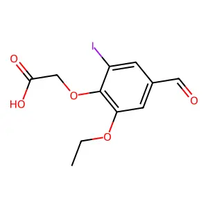 (2-Ethoxy-4-formyl-6-iodophenoxy)acetic acid structure
