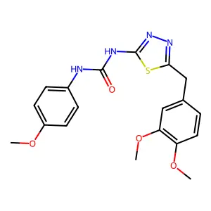 1-(5-(3,4-Dimethoxybenzyl)-1,3,4-thiadiazol-2-yl)-3-(4-methoxyphenyl)urea structure