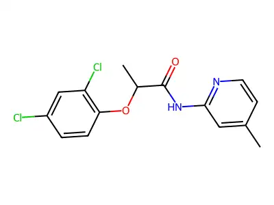 2-(2,4-dichlorophenoxy)-N-(4-methylpyridin-2-yl)propanamide structure