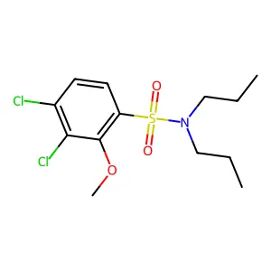 3,4-dichloro-2-methoxy-N,N-dipropylbenzenesulfonamide structure