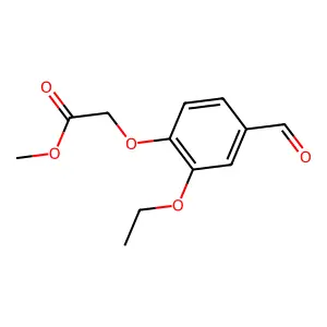Methyl (2-ethoxy-4-formylphenoxy)acetate structure
