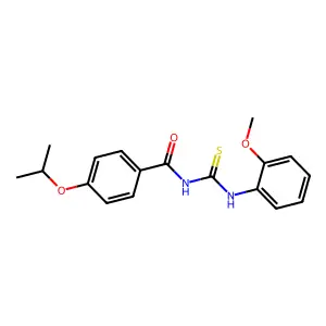 N-[(2-methoxyphenyl)carbamothioyl]-4-propan-2-yloxybenzamide structure