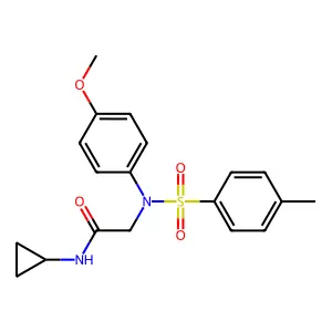 N-Cyclopropyl-2-((N-(4-methoxyphenyl)-4-methylphenyl)sulfonamido)acetamide structure