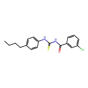 N-[(4-butylphenyl)carbamothioyl]-3-chlorobenzamide structure