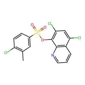 5,7-Dichloroquinolin-8-yl 4-chloro-3-methylbenzene-1-sulfonate structure