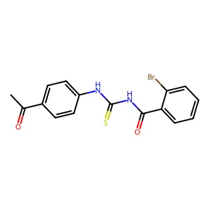 N-[(4-acetylphenyl)carbamothioyl]-2-bromobenzamide structure