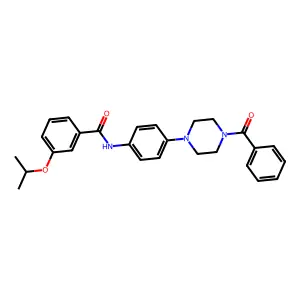 N-[4-(4-benzoylpiperazin-1-yl)phenyl]-3-propan-2-yloxybenzamide structure