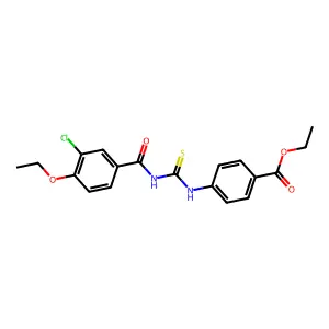 Ethyl 4-({[(3-chloro-4-ethoxyphenyl)carbonyl]carbamothioyl}amino)benzoate structure