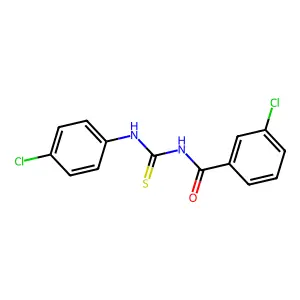 3-chloro-N-[(4-chlorophenyl)carbamothioyl]benzamide structure