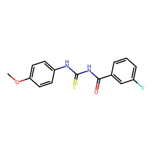 3-fluoro-N-[(4-methoxyphenyl)carbamothioyl]benzamide structure