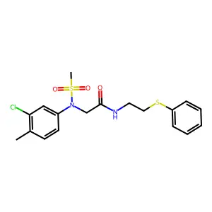 2-(3-chloro-4-methyl-N-methylsulfonylanilino)-N-(2-phenylsulfanylethyl)acetamide structure