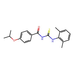N-(2,6-dimethylphenyl)-N'-(4-isopropoxybenzoyl)thiourea structure