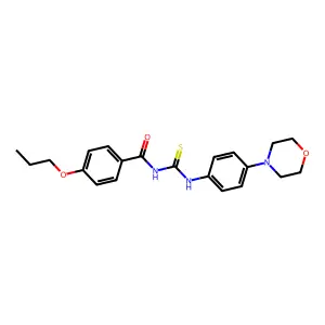 N-[(4-morpholin-4-ylphenyl)carbamothioyl]-4-propoxybenzamide structure