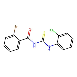 2-bromo-N-[(2-chlorophenyl)carbamothioyl]benzamide structure