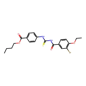 Butyl 4-({[(3-bromo-4-ethoxyphenyl)carbonyl]carbamothioyl}amino)benzoate structure
