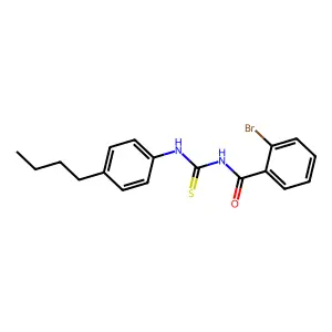 2-bromo-N-[(4-butylphenyl)carbamothioyl]benzamide structure