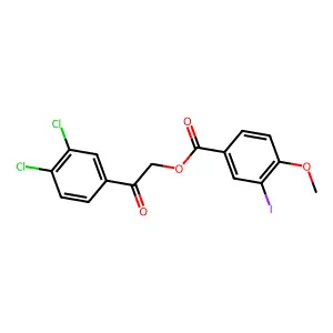2-(3,4-Dichlorophenyl)-2-oxoethyl 3-iodo-4-methoxybenzoate structure