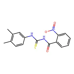 N-((3,4-Dimethylphenyl)carbamothioyl)-2-nitrobenzamide structure