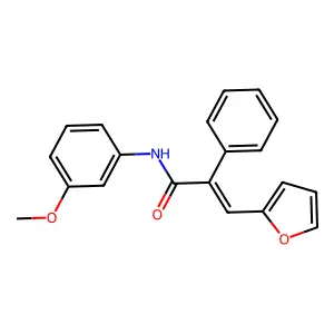 (E)-3-(furan-2-yl)-N-(3-methoxyphenyl)-2-phenylprop-2-enamide structure
