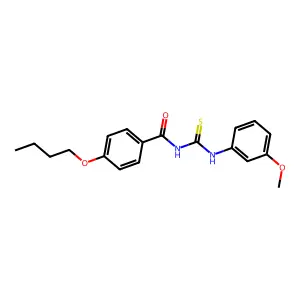 4-butoxy-N-[(3-methoxyphenyl)carbamothioyl]benzamide structure
