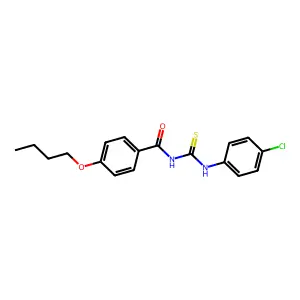 4-butoxy-N-[(4-chlorophenyl)carbamothioyl]benzamide structure
