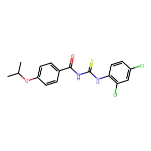 N-[(2,4-dichlorophenyl)carbamothioyl]-4-propan-2-yloxybenzamide structure