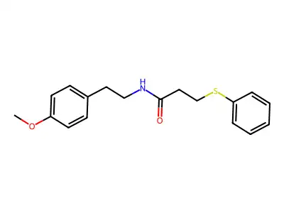 N-[2-(4-methoxyphenyl)ethyl]-3-(phenylsulfanyl)propanamide structure