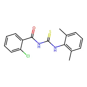 2-chloro-N-[(2,6-dimethylphenyl)carbamothioyl]benzamide structure