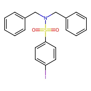 N,N-dibenzyl-4-iodobenzenesulfonamide structure