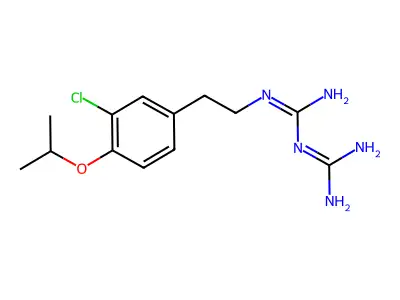 2-[2-(3-Chloro-4-propan-2-yloxyphenyl)ethyl]-1-(diaminomethylidene)guanidine structure