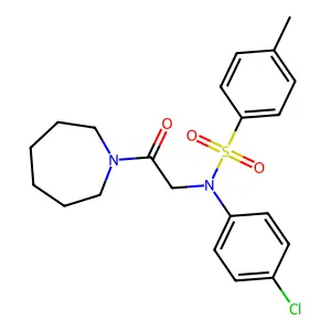 N-[2-(azepan-1-yl)-2-oxoethyl]-N-(4-chlorophenyl)-4-methylbenzenesulfonamide structure