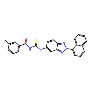 3-methyl-N-[(2-naphthalen-1-ylbenzotriazol-5-yl)carbamothioyl]benzamide structure