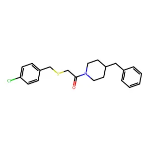 1-(4-Benzylpiperidin-1-yl)-2-[(4-chlorophenyl)methylsulfanyl]ethanone structure