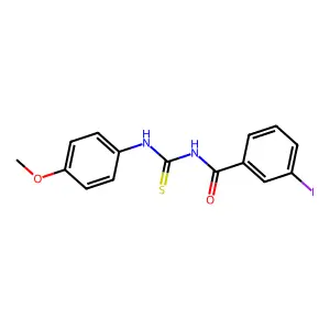3-iodo-N-[(4-methoxyphenyl)carbamothioyl]benzamide structure