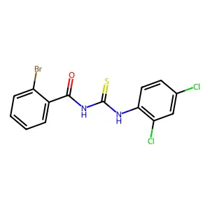 2-bromo-N-[(2,4-dichlorophenyl)carbamothioyl]benzamide structure