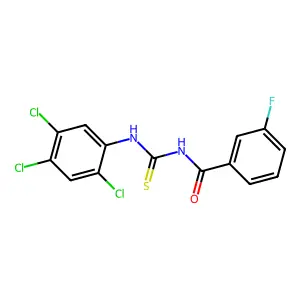 3-fluoro-N-[(2,4,5-trichlorophenyl)carbamothioyl]benzamide structure