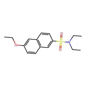 6-ethoxy-N,N-diethylnaphthalene-2-sulfonamide structure