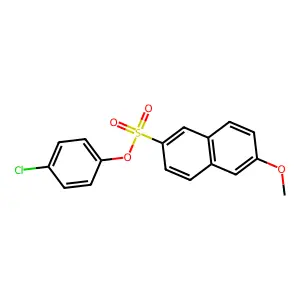 4-Chlorophenyl 6-methoxynaphthalene-2-sulfonate structure