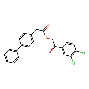 2-(3,4-Dichlorophenyl)-2-oxoethyl biphenyl-4-ylacetate structure