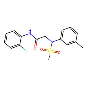 N-(2-fluorophenyl)-2-(3-methyl-N-methylsulfonylanilino)acetamide structure
