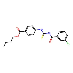 Butyl 4-({[(3-chlorophenyl)carbonyl]carbamothioyl}amino)benzoate structure