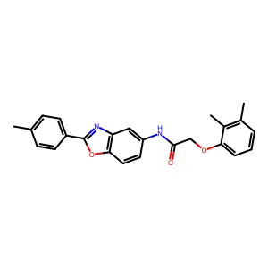 2-(2,3-dimethylphenoxy)-N-[2-(4-methylphenyl)-1,3-benzoxazol-5-yl]acetamide structure