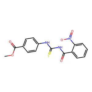 Methyl 4-({[(2-nitrophenyl)carbonyl]carbamothioyl}amino)benzoate structure