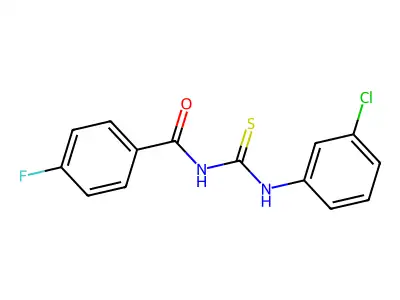 N-[(3-chlorophenyl)carbamothioyl]-4-fluorobenzamide structure