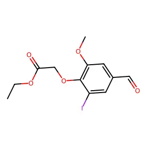 Ethyl (4-formyl-2-iodo-6-methoxyphenoxy)acetate structure